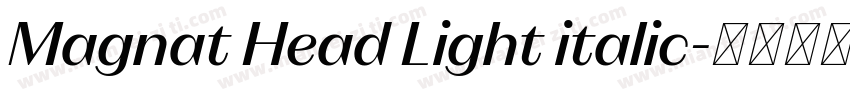 Magnat Head Light italic字体转换